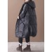 New black warm winter coat plus size down jacket hooded pockets women coats
