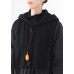 Warm trendy plus size Puffers Jackets black hooded patchwork Parkas for women coats