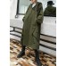 2019 army green coat plus size long fall coat hooded pockets zippered outwear