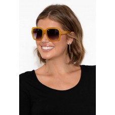 Brera Mustard Square Sunglasses