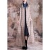 boutique plus size long coat fall woolen outwear khaki plaid Cinched wool coat for woman