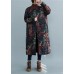 Casual plus size clothing winter coats floral pockets winter parkas