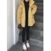 2019 plus size warm winter coat side open winter coats yellow hooded women parkas